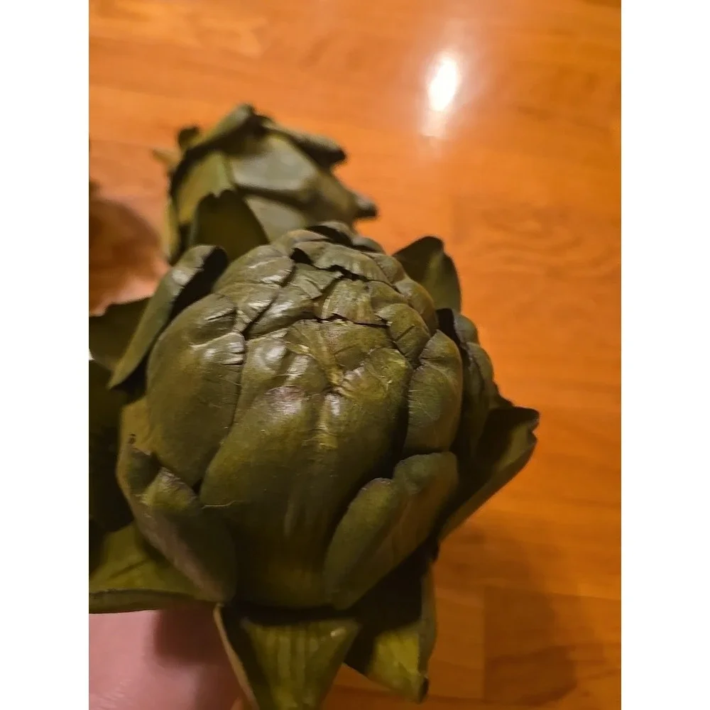 5 Artificial Artichokes Vegetable Faux Green‎ Succulents Display Prop Home Decor